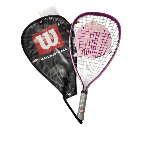 NWT  Wilson  Hope Racquet Ball Racquet  & Cover  3 7/8"  Breast Cancer Awareness - Picture 3 of 5